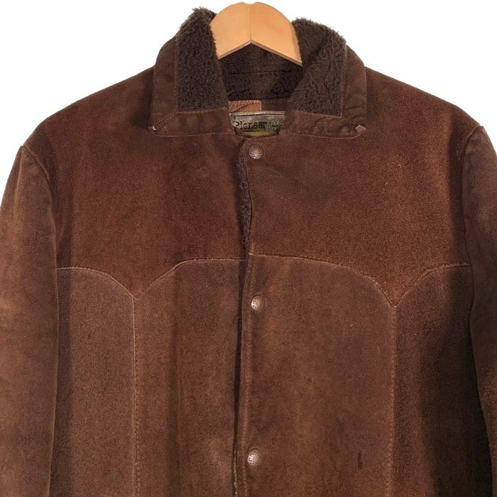80’s Pioneer Wear パイオニアウェア ウエスタンヨーク スウェードレザージャケット ブラウン スナップボタン Size 36 福生店
