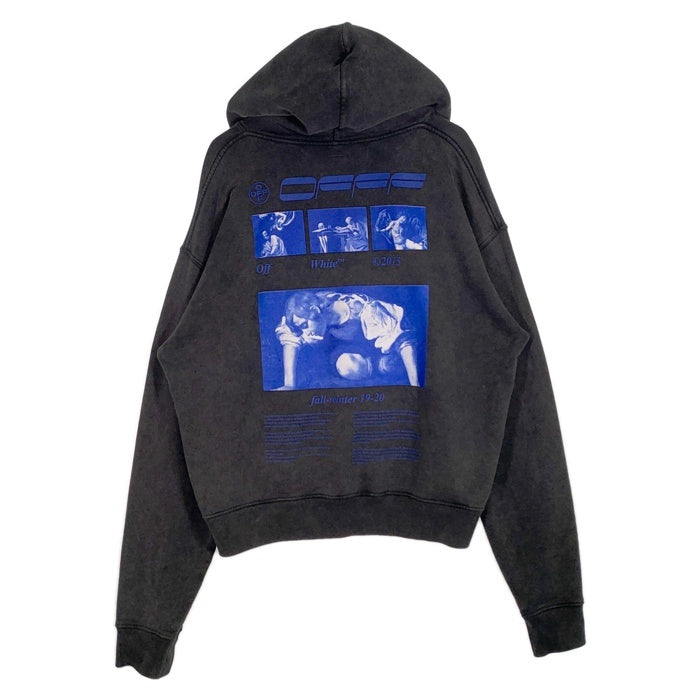 OFF-WHITE オフホワイト 19AW ハードコア カラヴァッジオ プルオーバースウェットパーカー ブラック フェード加工 OMBB037F19E30009 Size L 福生店