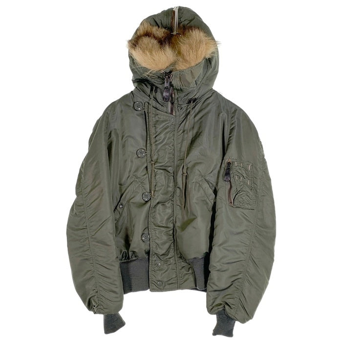 U.S. ARMY 60's ALPHA INDUSTRIES アルファインダストリーズ N-2B コヨーテファー  黒タグ CONMERジッパー フライトジャケット オリーブ MIL-J-6278D / 8415-270-0366 /DSA-1-2355-63-C  Size M 福生店