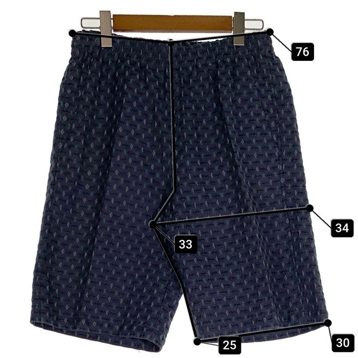 Needles ニードルズ Basketball Shorts -PE/R/C/S Fine Pattern バスケットボールショーツ ショートパンツ 総柄 ネイビー MR107 Size M 福生店