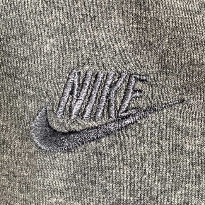 NIKE ナイキ ヘンリーネック ロングスリーブTシャツ チャコールグレー 刺繡 Size M 福生店
