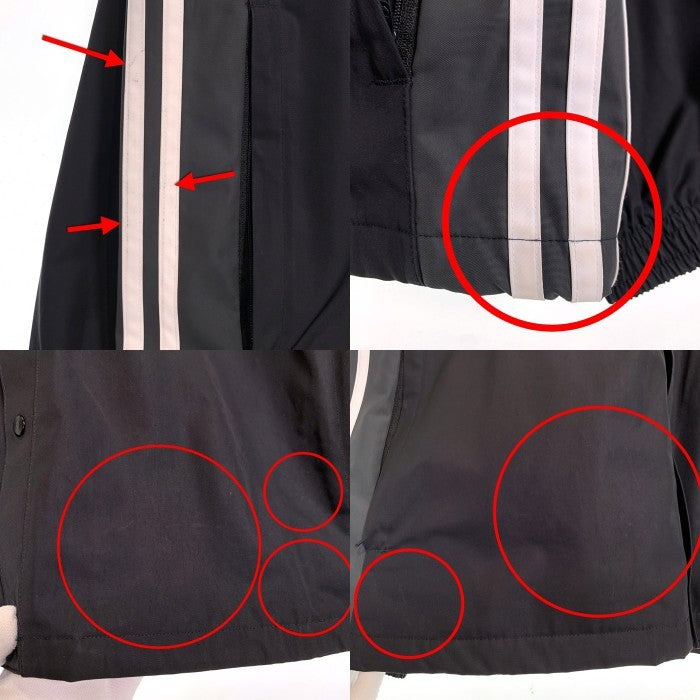 adidas アディダス ADIBREAK WB ウインドブレーカー ジャケット ブラック スナップボタン ポリエステル IY4845 Size L 福生店