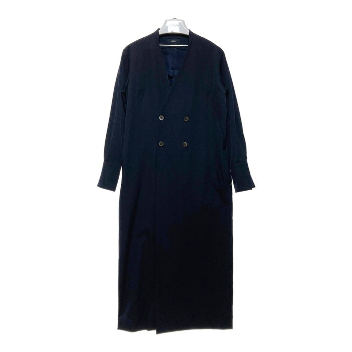 LOEFF ロエフ 1626-699-3572 ダブル ノーカラーワンピース ダークネイビー size0 瑞穂店