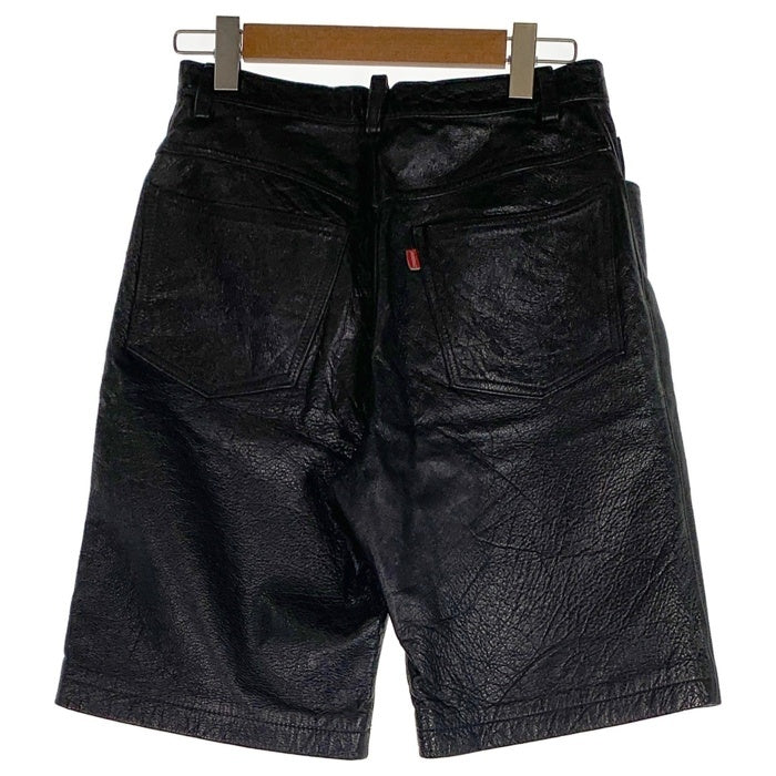 JOHNBULL ジョンブル レザーショートパンツ ハーフ ブラック 牛革 Size w74cm 福生店