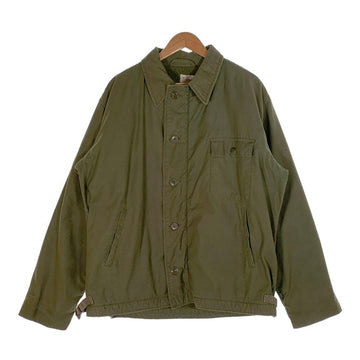 80's U.S.NAVY 米海軍 A-2 デッキジャケット オリーブ バックステンシル YKK 85年会計 Size XL 福生店