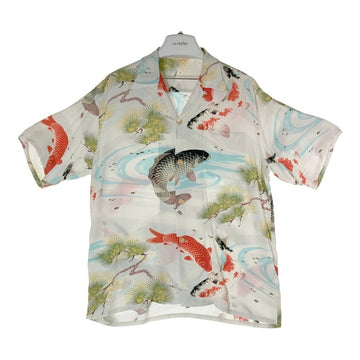 SUN SURF サンサーフ RAYON S/S SPECIAL EDITION HOOKANO NISHIKI KOI 錦鯉 レーヨン アロハシャツ SS34665 ホワイト sizeM 瑞穂店