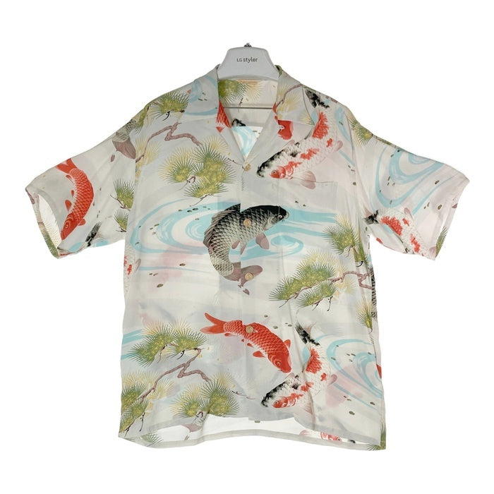 SUN SURF サンサーフ RAYON S/S SPECIAL EDITION HOOKANO NISHIKI KOI 錦鯉 レーヨン アロハシャツ SS34665 ホワイト sizeM 瑞穂店