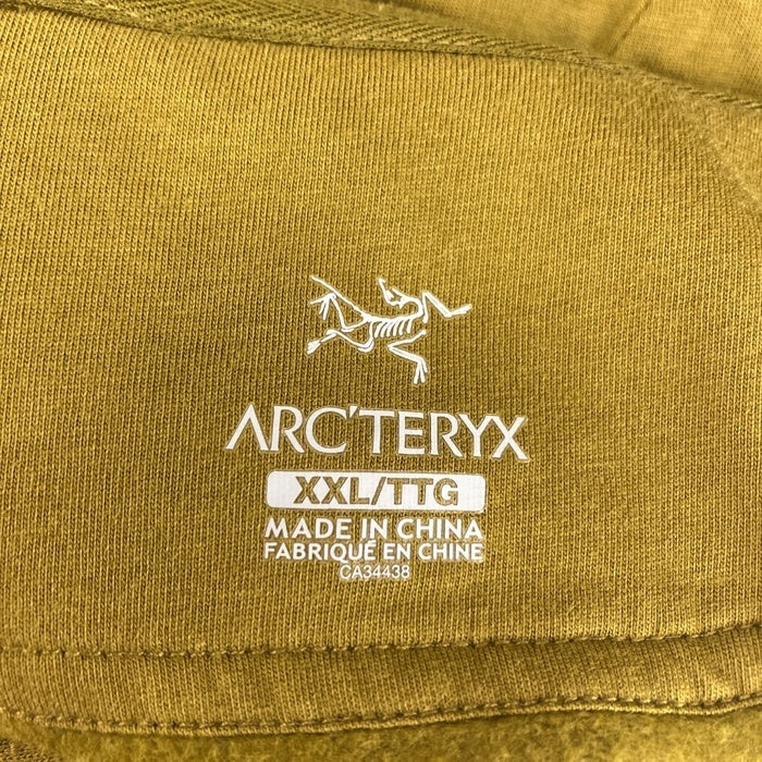 ARC'TERYX アークテリクス 刺繡ロゴ プルオーバースウェットパーカー オリーブ 16427-76235 04/15 Size XXL 瑞穂店