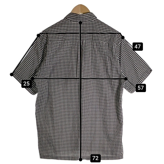 SUPREME シュプリーム 21SS Gingham S/S Shirt ギンガムチェックショートスリーブシャツ 半袖 ブラック ホワイト Size L 福生店