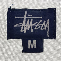 STUSSY ステューシー USA製 紺タグ スケートマン ラグラン Tシャツ ホワイト×ネイビー sizeM 瑞穂店