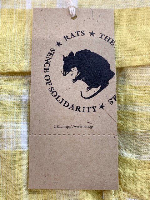 RATS ラッツ 22SS COTTON CHECK SHIRT コットン チェックシャツ イエロー 22’RS-0408 Size M 福生店