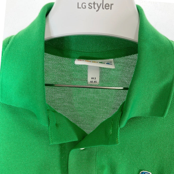 LACOSTE×Polaroid ラコステ×ポラロイド 5連ロゴ ポロシャツ グリーン sizeXS 瑞穂店