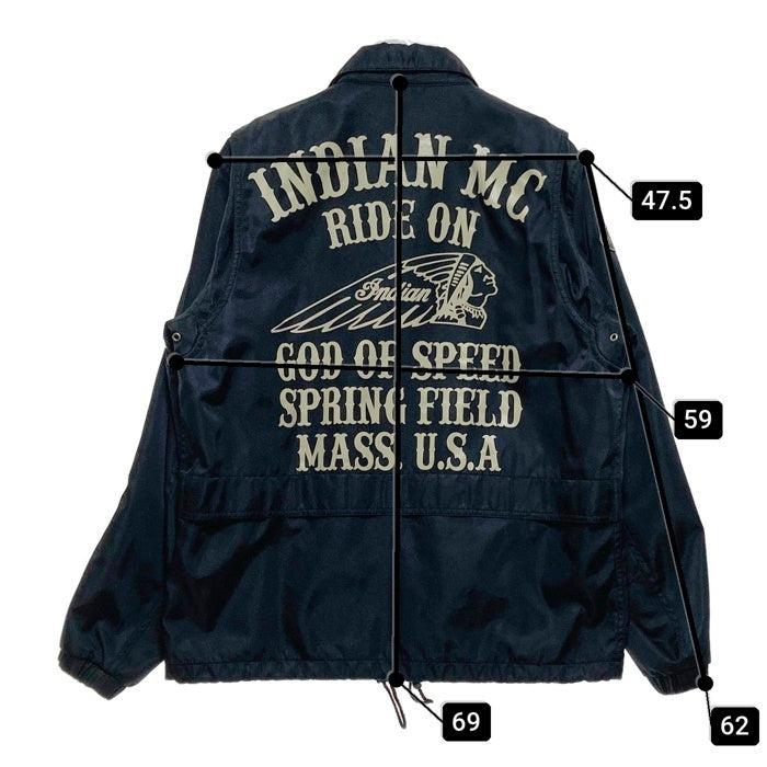 INDIAN MOTOCYCLE インディアン モトサイクル 01M-080 ナイロン ブルゾン ブラック sizeM 瑞穂店