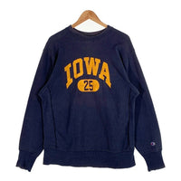 80's Champion チャンピオン IOWA リバースウィーブ クルーネックスウェットトレーナー ネイビー トリコタグ Size L 福生店