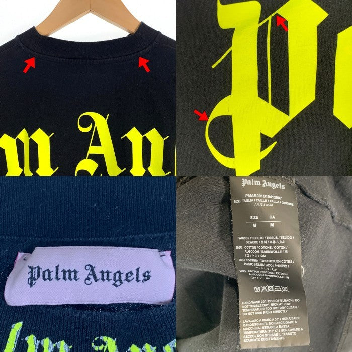 Palm Angels パームエンジェルス CLASSIC LOGO OVER TEE クラシックロゴプリント Tシャツ ブラック PMAB001S19413007 Size M 福生店