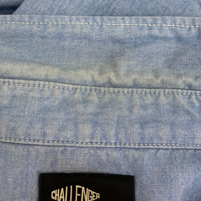 CHALLENGER チャレンジャー NO PAIN NO GAIN WESTERN SHIRT シャンブレー ウェスタンシャツ ブルー sizeL 瑞穂店