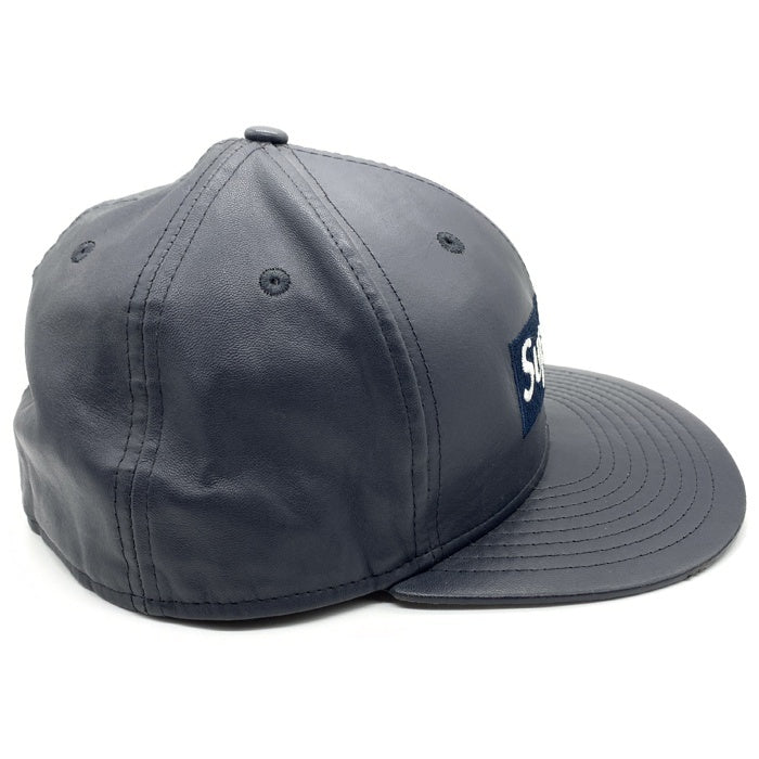 SUPREME シュプリーム 15AW Leather Box Logo New Era レザーボックスロゴ ニューエラキャップ ネイビー Size 7 3/8(58.7cm) 福生店