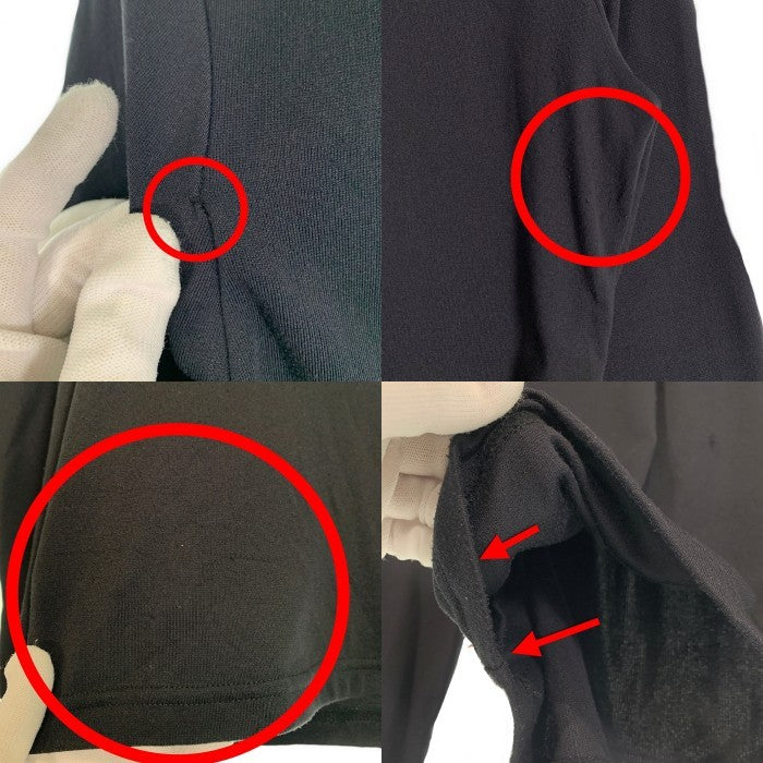 PRADA SPORT プラダスポーツ ハーフジップ スタンドカラー プルオーバートップ 長袖 ブラック ポリエステル ラバーパッチ SJJ80 Size M 福生店
