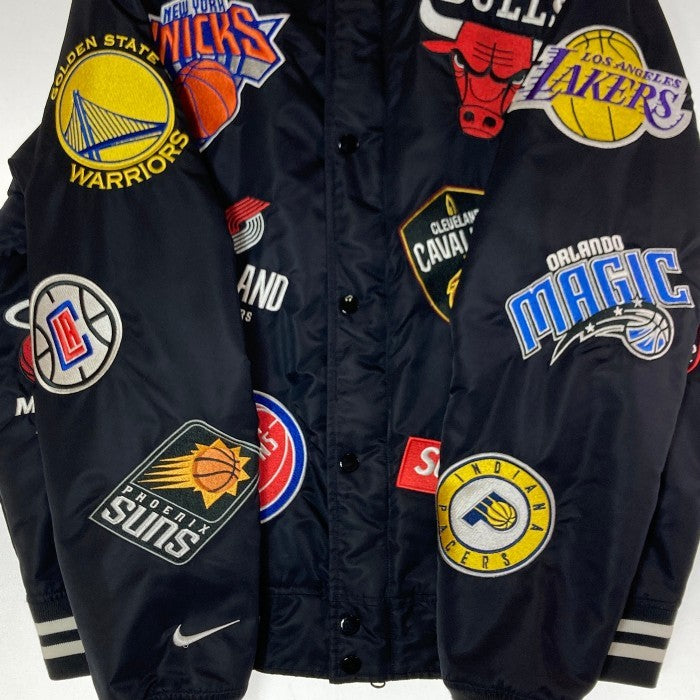 SUPREME シュプリーム × NIKE ナイキ AO3631-010 18SS NBA Teams Warm-Up Jacket ウォームアップ ジャケット スタジアムジャケット ブルゾン ブラック sizeM 瑞穂店