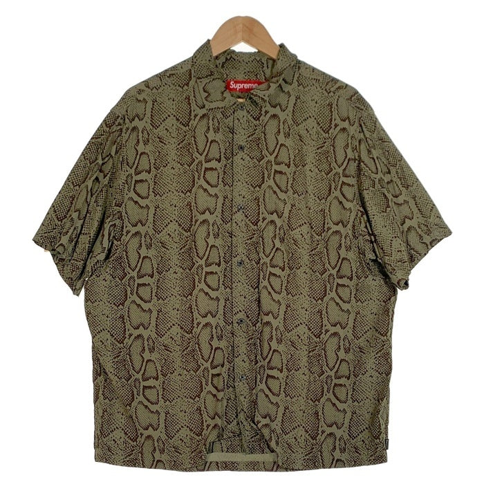 Supreme シュプリーム 24SS Snake S/S Shirts スネーク ショートスリーブシャツ レーヨン グリーン Size L 福生店