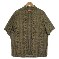 Supreme シュプリーム 24SS Snake S/S Shirts スネーク ショートスリーブシャツ レーヨン グリーン Size L 福生店