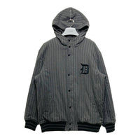 DOUBLE STEAL ダブルスティール 中綿ジャケット ピンストライプ グレー sizeXL 瑞穂店