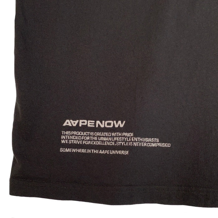 AAPE エーエイプ NOW TEE ラバーパッチ Tシャツ チャコールグレー AAPTEM1245XXK Size XXL 福生店