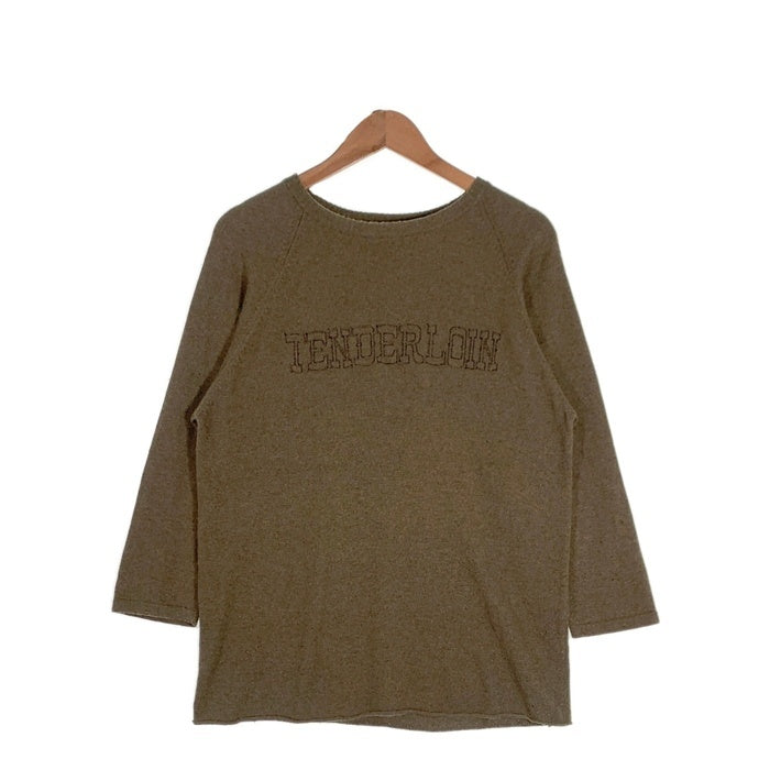 TENDERLOIN テンダーロイン ラグランスリーブ 七分袖 アンゴラ ウールニットセーター オリーブ Size M 相当 福生店