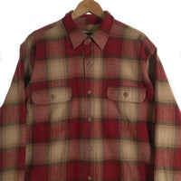 FIELD & STREAM フィールド アンド ストリーム 長袖 オンブレ チェック シャツ レッド Size XL-TALL 福生店