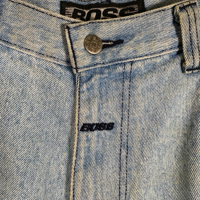 BOSS by I.G.DESIGN ボス ロゴ刺繡 デニムバギーショーツ ショートパンツ インディゴ メキシコ製 Size 36 福生店