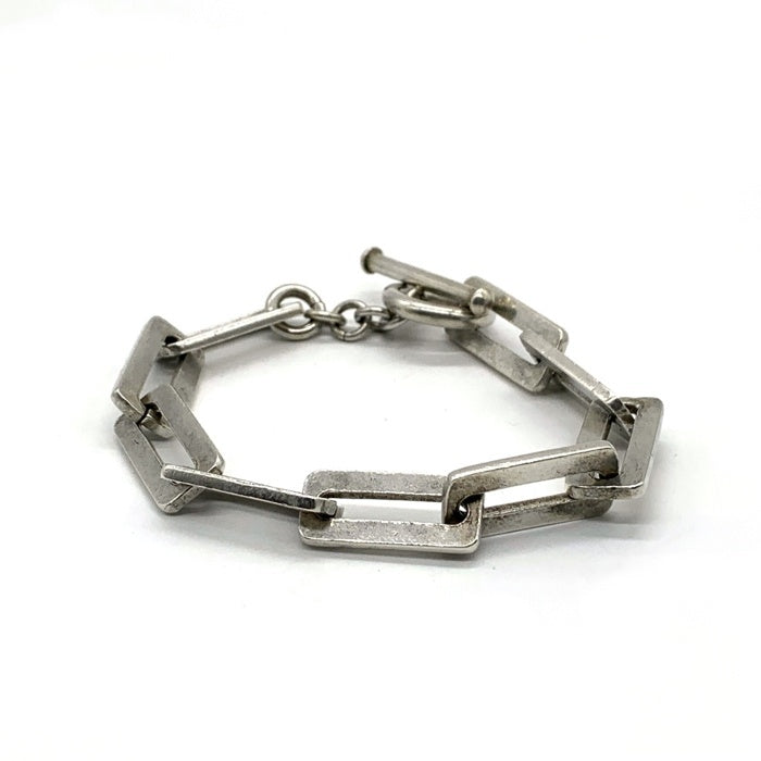 シルバー925 スクエア チェーンブレスレット SV Size 19-20cm 福生店