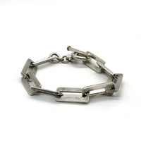 シルバー925 スクエア チェーンブレスレット SV Size 19-20cm 福生店