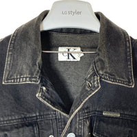 Calvin Klein Jeans カルバンクラインジーンズ ブラックデニム 4つポケット トラッカージャケット Gジャン ブラック sizeL 瑞穂店