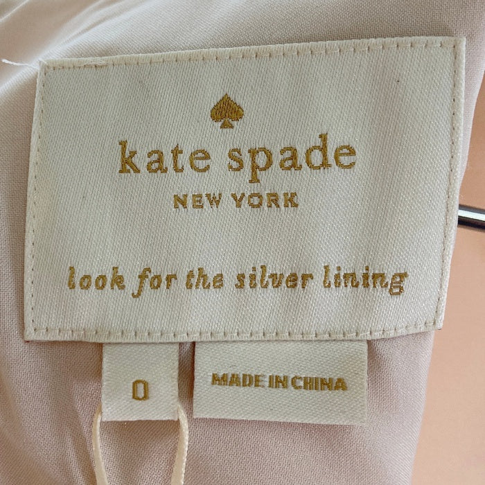 KATE SPADE ケイトスペード 半袖ワンピース ひざ丈 ストーンビジュー ピンク size0 瑞穂店