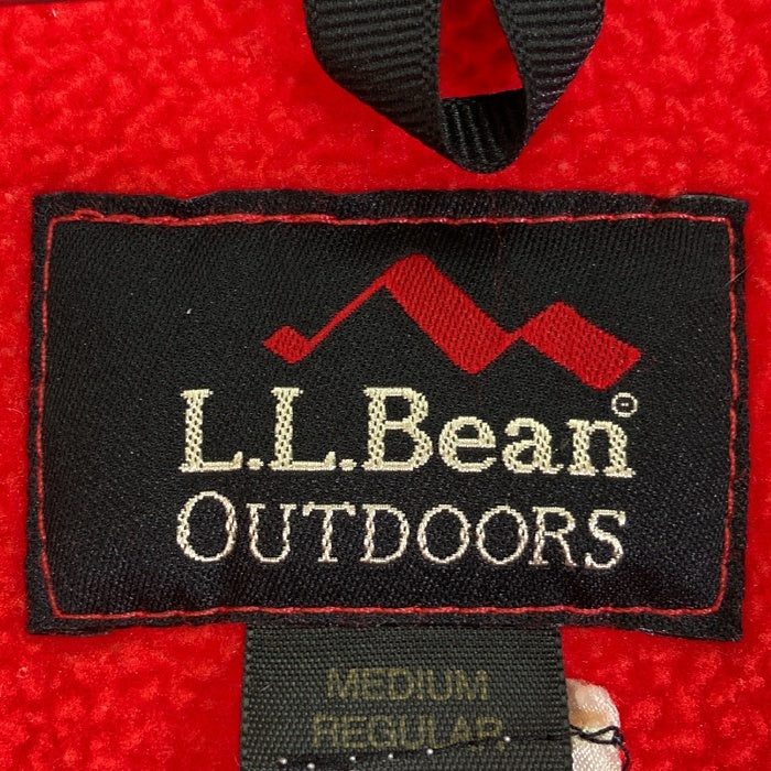 L.L.Bean エルエルビーン USA製 90's OUTDOORS All Conditions 切替フリースジャケット レッド×ブラック sizeM 瑞穂店