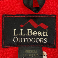L.L.Bean エルエルビーン USA製 90's OUTDOORS All Conditions 切替フリースジャケット レッド×ブラック sizeM 瑞穂店