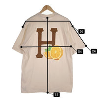 HUF ハフ MIDNIGHT ORGANIC H TEE プリントTシャツ ナチュラル Size L 福生店