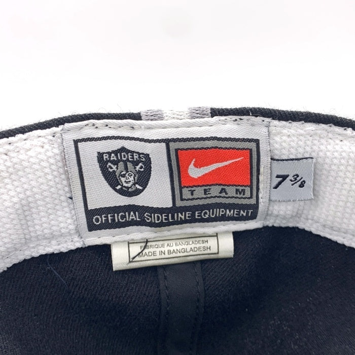 00's NIKE TEAM ナイキ NFL オークランド・レイダース ウールベースボールキャップ ブラック Size 7 3/8 (58.7cm) 福生店