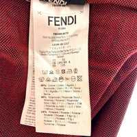 FENDI フェンディ FB0496 A6TH ズッカ柄 ストライプ トラックパンツ ブラック size52 瑞穂店