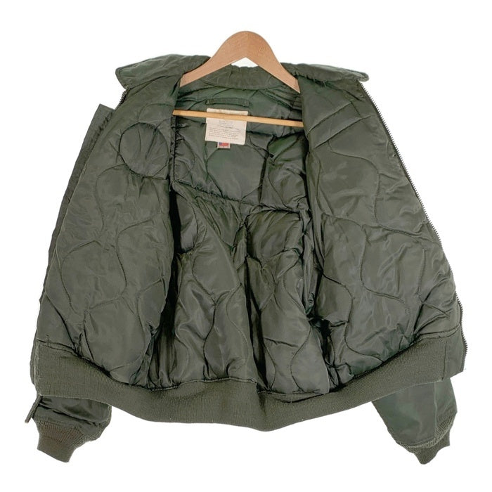 70's CWU-45/P FILAMENT NYLON ミリタリー フライトジャケット カスタムワッペン TOM CAT グリーン 78年会計 民間品 Size L 福生店