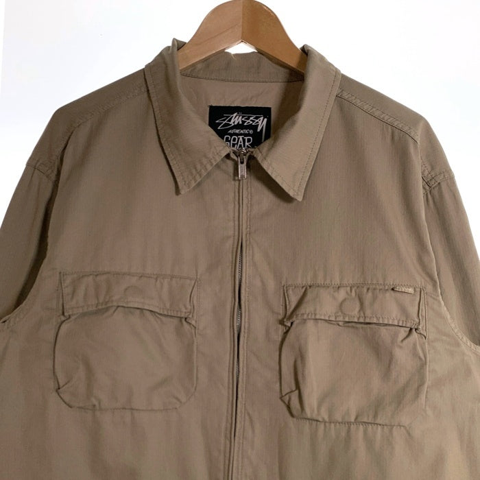 STUSSY ステューシー AUTHENTIC GEAR コットン ミリタリージャケット フィールド ベージュカーキ 中国製 Size L 福生店