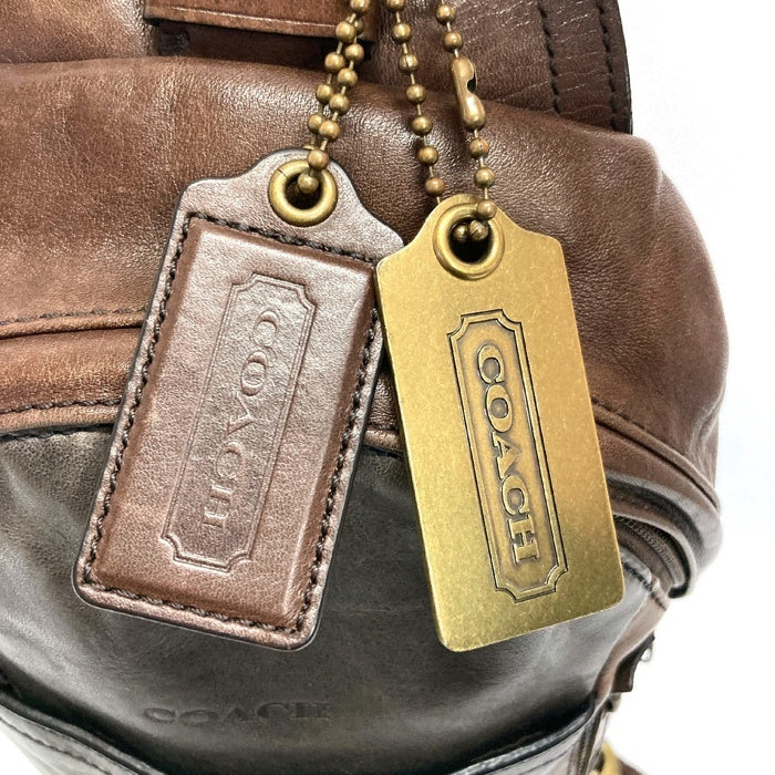 COACH コーチ 70796 ブリーカー カラーブロック コンバーチブル スリングバッグ ソフトポートレザー ショルダー ボディバッグ ブラウン 瑞穂店