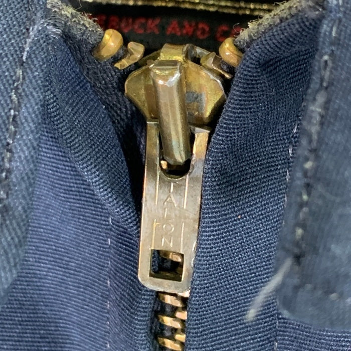 60's 70's Sears シアーズ Oakbrook Sportswear オークブルック スポーツウェアー Perma-Prest パーマプレスト 裏ボア TALON ジップ スイングトップ ネイビー USA製 Size 42 福生店