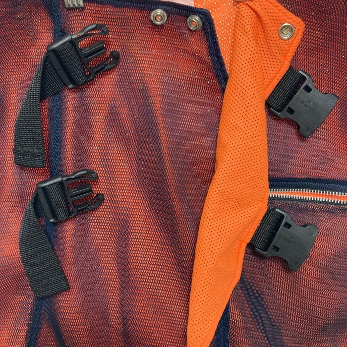 NIIMI 変形裏メッシュラップ巻スカート ネイビー×オレンジ size- 瑞穂店