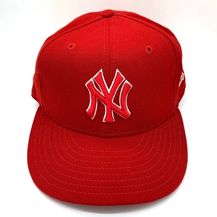 90's New Era ニューエラ 59FIFTY MLB ニューヨーク・ヤンキース ウールベースボールキャップ レッド USA製 Size 7 3/8 (58.7cm) 福生店