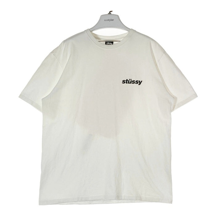 STUSSY ステューシー 両面ロゴ ポップサイクル アイスキャンディ Ｔシャツ ホワイト sizeL 瑞穂店