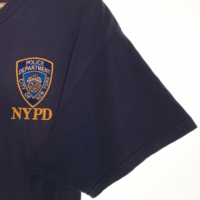 00's NYPD ニューヨーク市警察 刺繡ワッペン クルーネックTシャツ ネイビー DELTA Size L 福生店 –  GolRagオンラインショップ