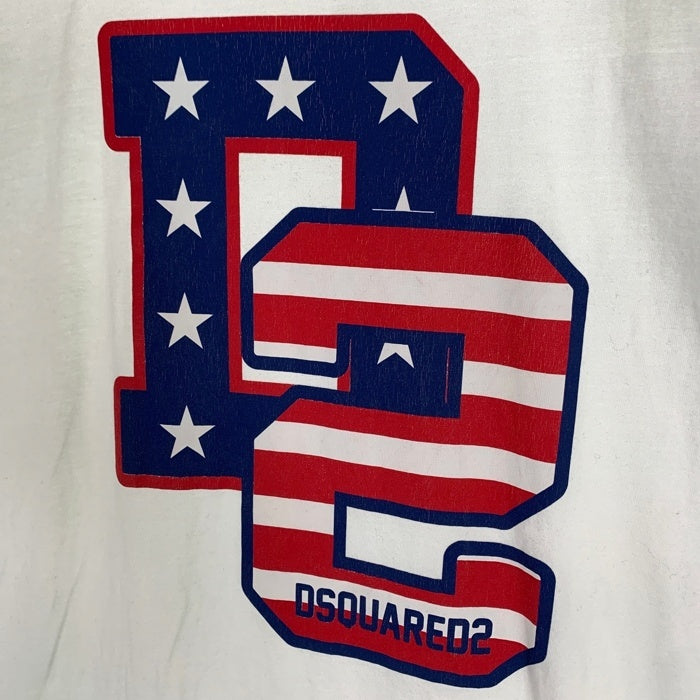 DSQUARED2 ディースクエアード Logo Print T-Shirt ロゴプリント 半袖 Tシャツ ホワイト S74GD1260S23009 Size S 福生店