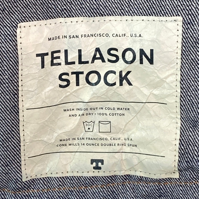 TELLASON STOCK テラソンストック CONE MILLS 14oz NON SELVEDGE DENIM COVERALL JACKET インディゴ sizeM 瑞穂店