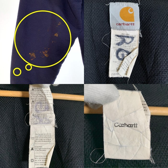 CARHARTT カーハート 裏地サーマル ジップアップ フーディー パーカー ネイビー J149 NVY Size X-Large Regular 福生店